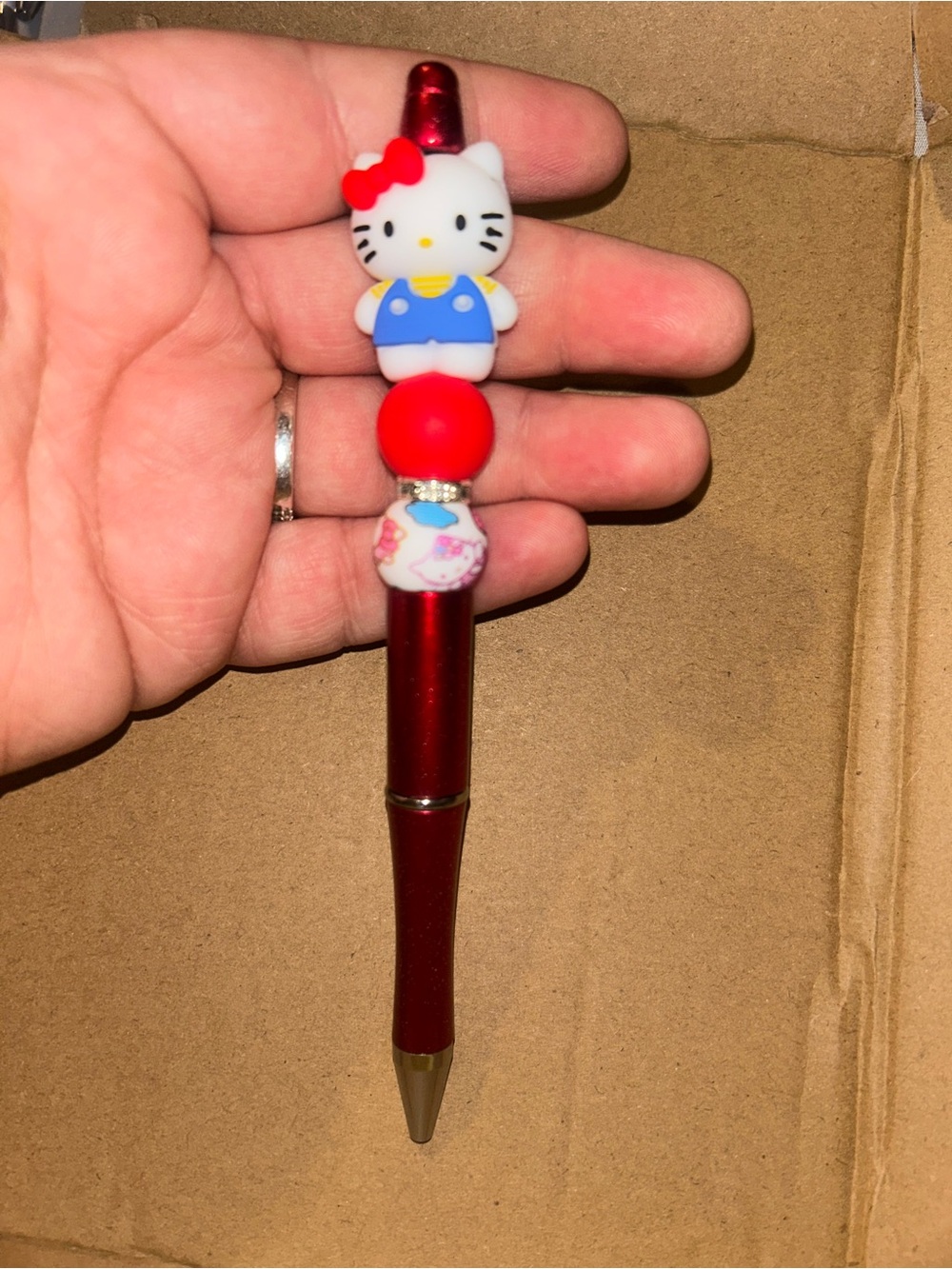 Hello Kitty Red Beaded pen